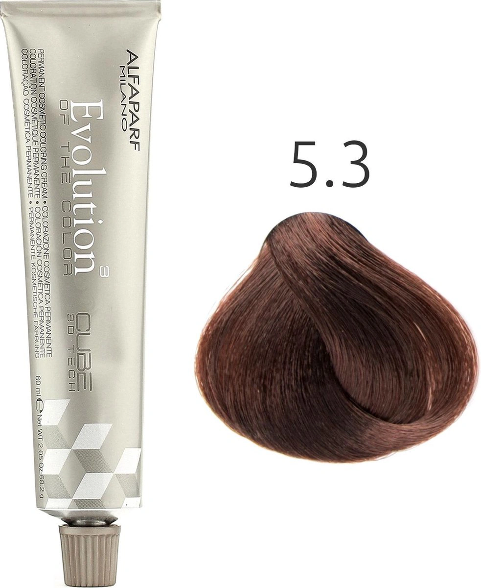 Alfaparf Evolution of the Color CUBE hajfesték - 5.3 60ml Light Golden Brown képe 1